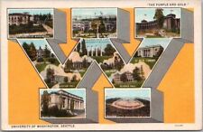 Vintage 1930s UNIVERSITY OF WASHINGTON Postcard Big 