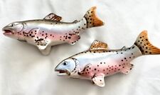 Collectible Vintage Antique Animal Fish Fishing Ceramic Salt & Pepper Shakers picture