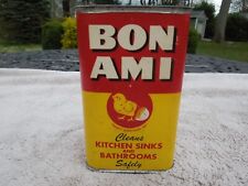 FULL UNOPENED BON AMI CLEANSER Cardboard can  Paper Label Tin Shaker Top picture