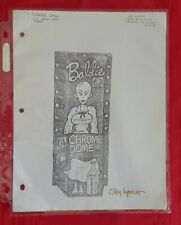 WACKY PACKAGES ORIGINAL ART / SKETCH SIGNED JAY LYNCH @@ BALDIE @@ picture
