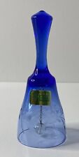 Lausitzer Cobalt Blue Mouth-Blown Hand-Cut Crystal Bell picture