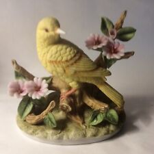Royal Crown Yellow Canary Bird, Signed J Byron, Bisque Porcelain, EC, beautiful picture