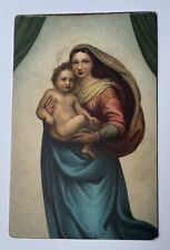1907 Stengel & Co Dresden Madonna Mary & Child Jesus Vintage Postcard picture