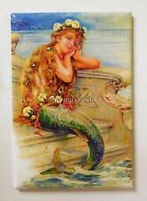 Vintage Beautiful Mermaid with Flowers in her hair  2