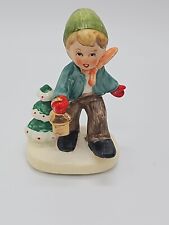 Napcoware Christmas Lantern Boy With Blue Coat Taiwan Republic Of China Vintage picture