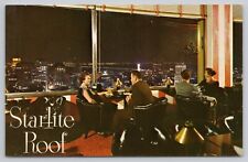 Postcard Night View San Francisco from Starlite Roof Sir Francis Drake Hotel picture