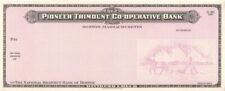Pioneer Trimount Co-Operative Bank - American Bank Note Company Specimen Checks  picture