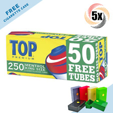 5x Boxes TOP Premium Filter Menthol King Size ( 1,250 Tubes ) Cigarette Tube RYO picture