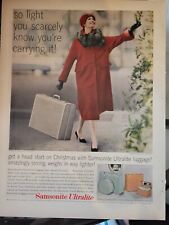 1957 Samsonite Ultralite Luggage Head Start Christmas Vintage ad picture
