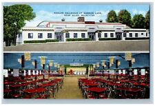 c1940's Avalon Ballroom At Barron Lake Scene Niles Michigan MI Unposted Postcard picture