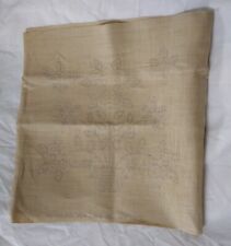 RARE VINTAGE 1873 PILLOW COVER 100% LINEN PERI LUSTA 0756 STAMPED TO NEEDLE WORK picture