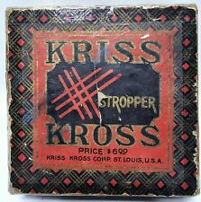 Vintage 1920's Kriss Kross Stropper Razor Blade Sharpener w/ Original Box USA picture