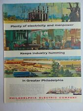 1960 PHILADELPHIA ELECTRIC COMPANY Keeps Industry Humming vintage art print ad picture