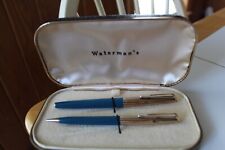 Waterman Vintage Fountain Pen and Lead Pencil Set With Lead. 14 Kt Gold Nib picture