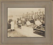 1910 Cabinet Photo Butcher Shop - 4 Butchers At Counter Scale & Cash Register picture
