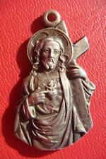 OLD SPAIN JESUS WITH THE CROSS HOLY MEDAL PENDANT Soy la Via la Verdad y la Vida picture