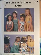 Vintage Children's Corner Pattern 220 Babs Size 1-2 picture