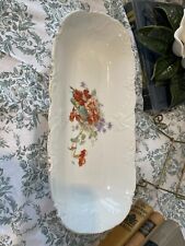 Vintage Unmarked Plate Floral With Edge Detail. picture