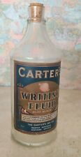Vintage Carter's Writing Fluid Fountain Pen Blue Black 32 oz Bottle Empty A2 / picture