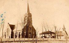 c1912 RPPC German Lutheran Church ANCHOR Illinois IL RARE ANTIQUE Postcard picture