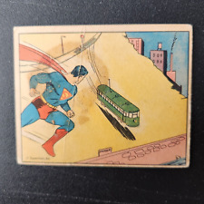 1940 Superman Gum #65 The Runaway Trolley Car - Tough High Number picture