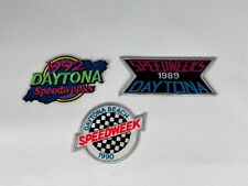 Vintage Lot of 3 Daytona Beach Speed Weeks Racing Patches 1989 1990 1992 picture