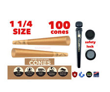 zig zag 1 1/4 unbleached pre rolled cone(100PK)+phily smell proof tube picture