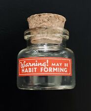 Vintage Apothecary Vial - “WARNING MAY BE HABIT FORMING” - VERY RARE picture