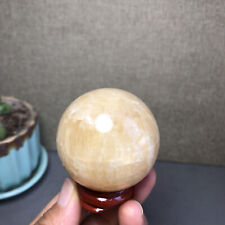180g Rare Natural polished Yellow Gream Jade Semi-precious Ball sphere 50mm 2137 picture