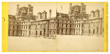 Headquarters of Paris, ruins of the Palais des Tuileries, ca.1870, stereo print vintage s picture
