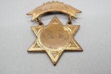 Vintage 1940s - 1950s Jewish Fraternal Organization Star Badge Pin picture