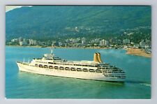 West Vancouver B.C. Canada, Cruise Ship M.V. Canberra, Vintage Souvenir Postcard picture