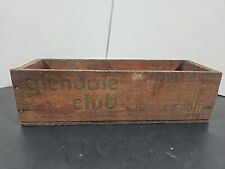 Vintage Wood Wooden Glendale Cheese American Primitive Food Storage Box Antique  picture