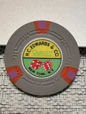 ((RARE)) H. C. EDWARDS CASINO CHIP MANUFACTURER'S SAMPLE GAMBLING POKER CHIP picture