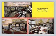 Marquette MI-Michigan, The Bon Ton Café Advertising, Antique, Vintage Postcard picture