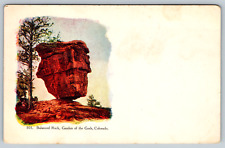 Balanced Rock Garden of the Gods Colorado Embossed c1910s Vintage Postcard picture