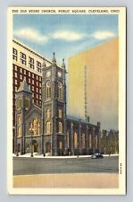 Cleveland OH-Ohio, Old Stone Church, Public Square, Vintage Postcard picture