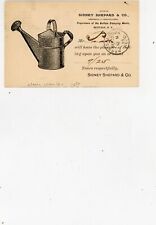 1894 PIONEER advertising postcard, watering can, Sidney,Shepard, Buffalo NY ad picture