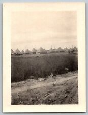 WWI Military Army Camp Tents c1918 Original Antique Photograph picture