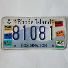 RHODE ISLAND LICENSE PLATE 🔥FREE SHIPPING🔥 81081 ~ REGISTRATION STICKER FUN picture