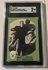 1961 NU-CARD HORROR MONSTER Green #21 Abbott & Costello Meet Frankenstein RARE picture