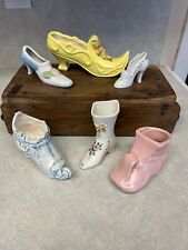 Set Of 6 Vtg. Ceramic Shoes/Various Sizes picture