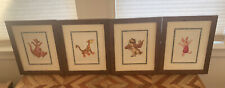 4  Winnie The Pooh Characters Original Artwork/Drawings framed. 13” x 16”. picture