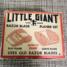 Little Giant Razor Blade Planer Set, Flat & Curved, Vintage w/Box picture