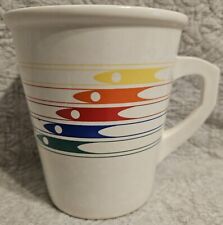 Vintage FTDA 1986 Made In Japan Rainbow Stripes Pride Cup picture