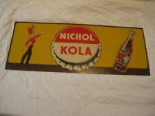 Vintage Very Nice Colorful Metal Nichol Kola Advertising Sign picture