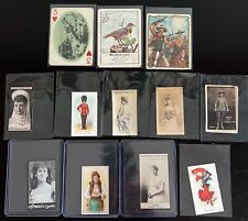 Antique Original Tobacco/Cigarette/Playing Card Lot w/ Actresses, Hassan, Wills+ picture