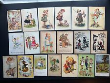 19 Vintage Postcards - Russia USSR and Germany - Kids/Cartoon Illustrations picture