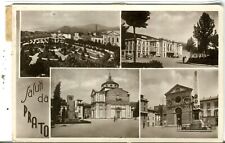 Italy Saluti da Prato U. Limbetti published quadruple vignette sepia RP postcard picture