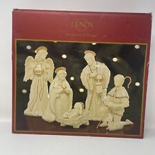 Lenox Innocence Nativity THE HOLY FAMILY 6 PC Set 24 kt Gold Trim Jesus Mary picture